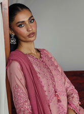 Qlinekari By Qalamkar Embroidered Linen 3 Piece Unstitched Suit QLM24QL LM-12 KEIRA